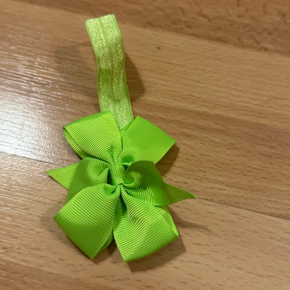 Bright green grosgrain bow - Picture 1 of 5